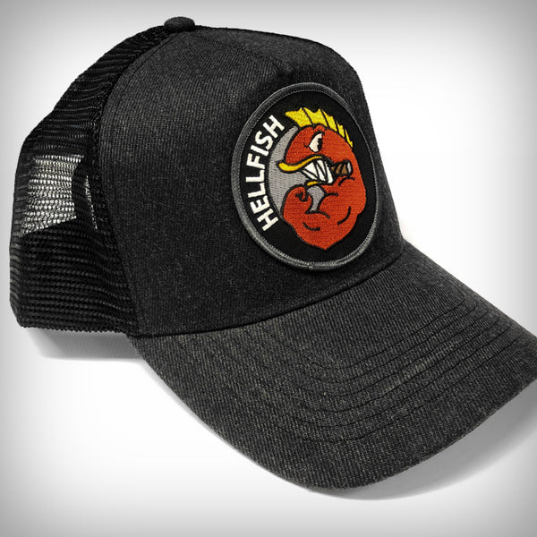 RAGING ABE'S 'FLYING HELLFISH' PREMIUM TRUCKER CAP!