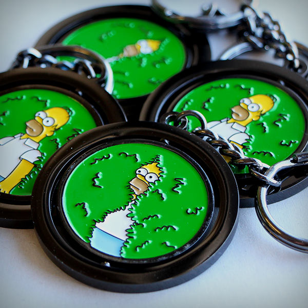 'DISAPPEARING HOMER' PATCH, PIN & KEYRING COMBO!